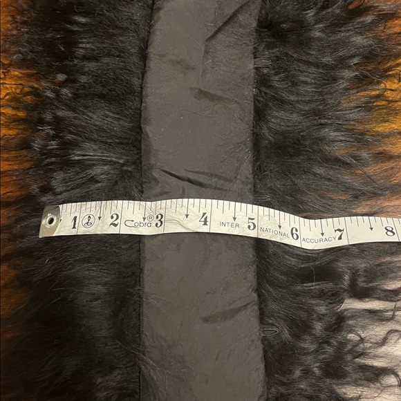 Black real sheep fur collar, new! Beautiful addition to the coat, sweater - Picture 6 of 14
